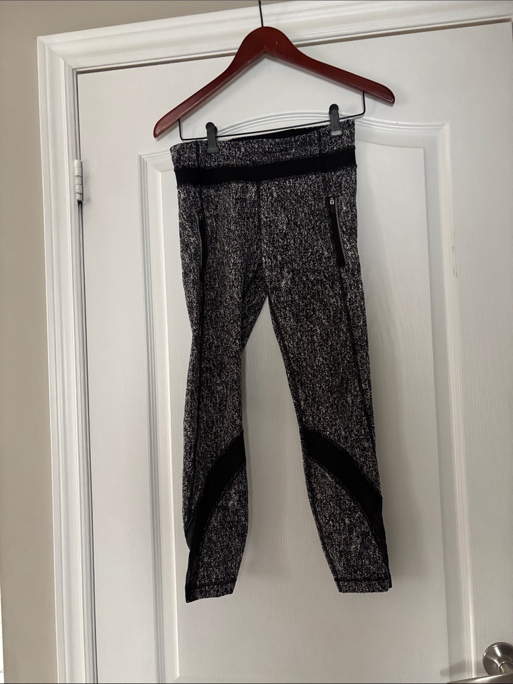 lululemon athletica Black and Gray Marled Performance Leggings